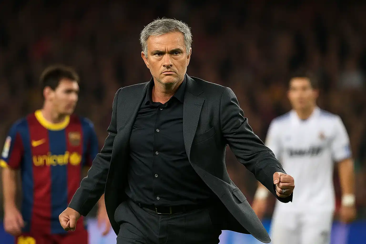Jose Mourinho: Từ “Người đặc biệt” thành biểu tượng hết thời 3 Jose Mourinho trong trận Siêu kinh điển căng thẳng với Barcelona